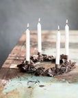 Candle holder Nanna Floral Brown