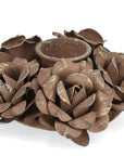Candle holder Mirre Floral Brown