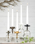 Candle Holder Bottle Antique Brass