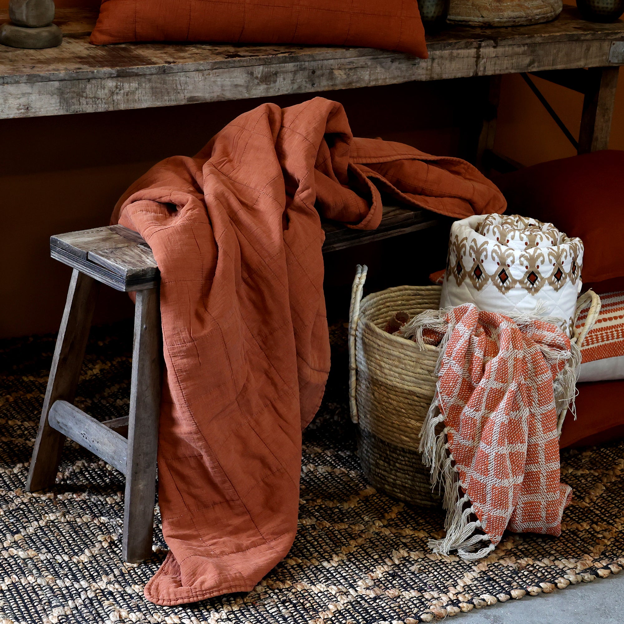 Vintage Quilt - Brick