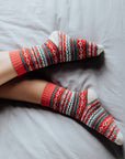 Cozy Nordic Socks For women - Pink