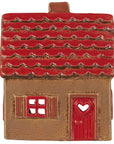 House red roof and red door