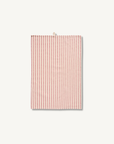 Tea towel with red woven stripes