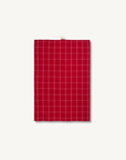 Tea towel red checks