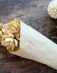 Fleur dried Dahlia Flowers, cream