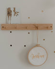 Hook rack with card holder