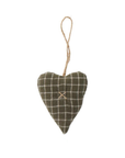 Hanging fabric hearts brown