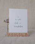 Card and flower holder flower meadow