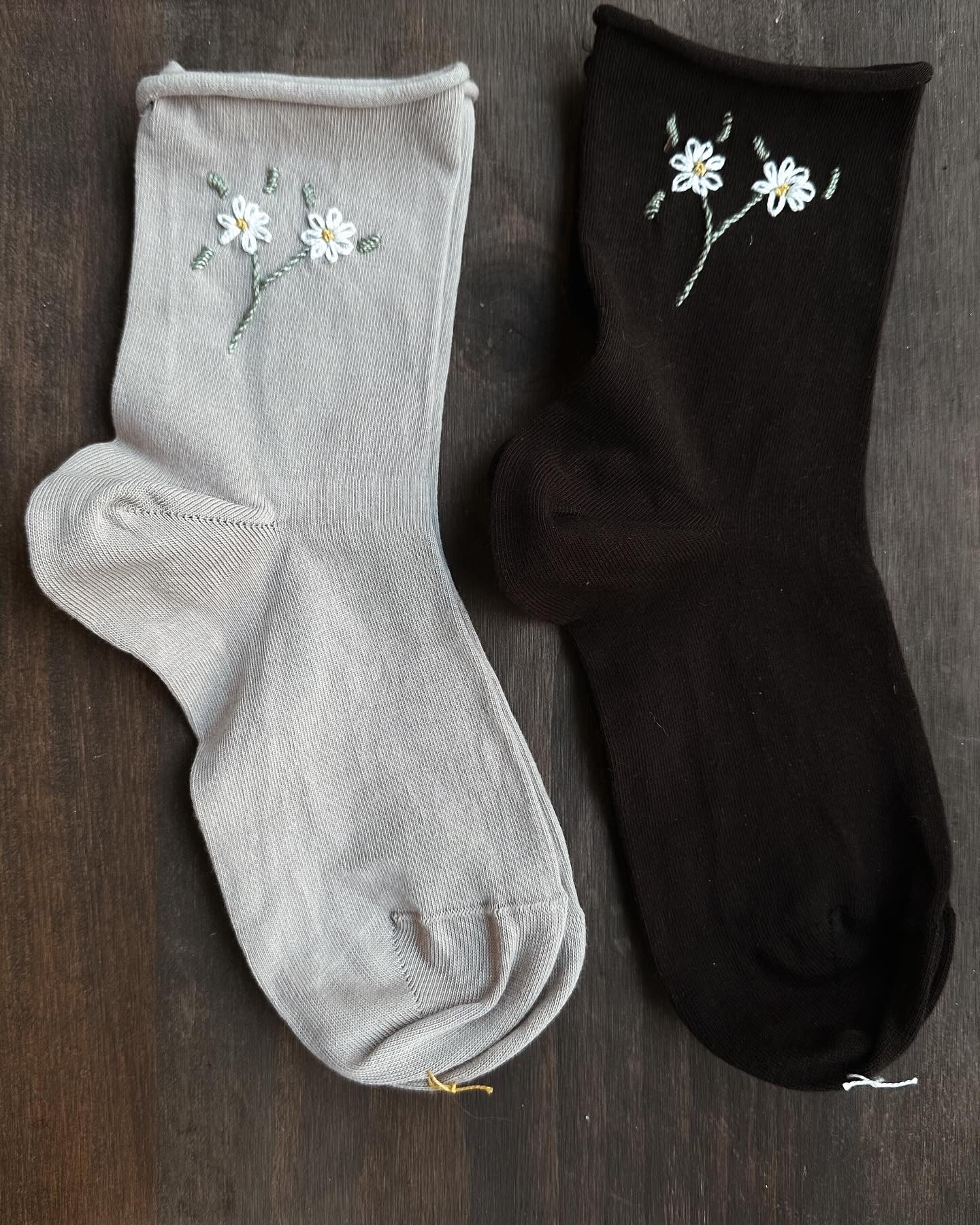 Hand Embroidered Socks