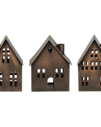 House Candle holder for slim candles - Brown