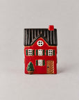 Ceramic house Green shutters