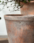 Terracota Long Pot w/ plate - Antique look