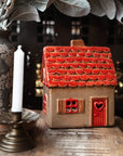 House red roof and red door