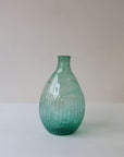 Green Glass Vase - Teardrop