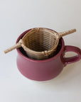 Colador de té de bambú