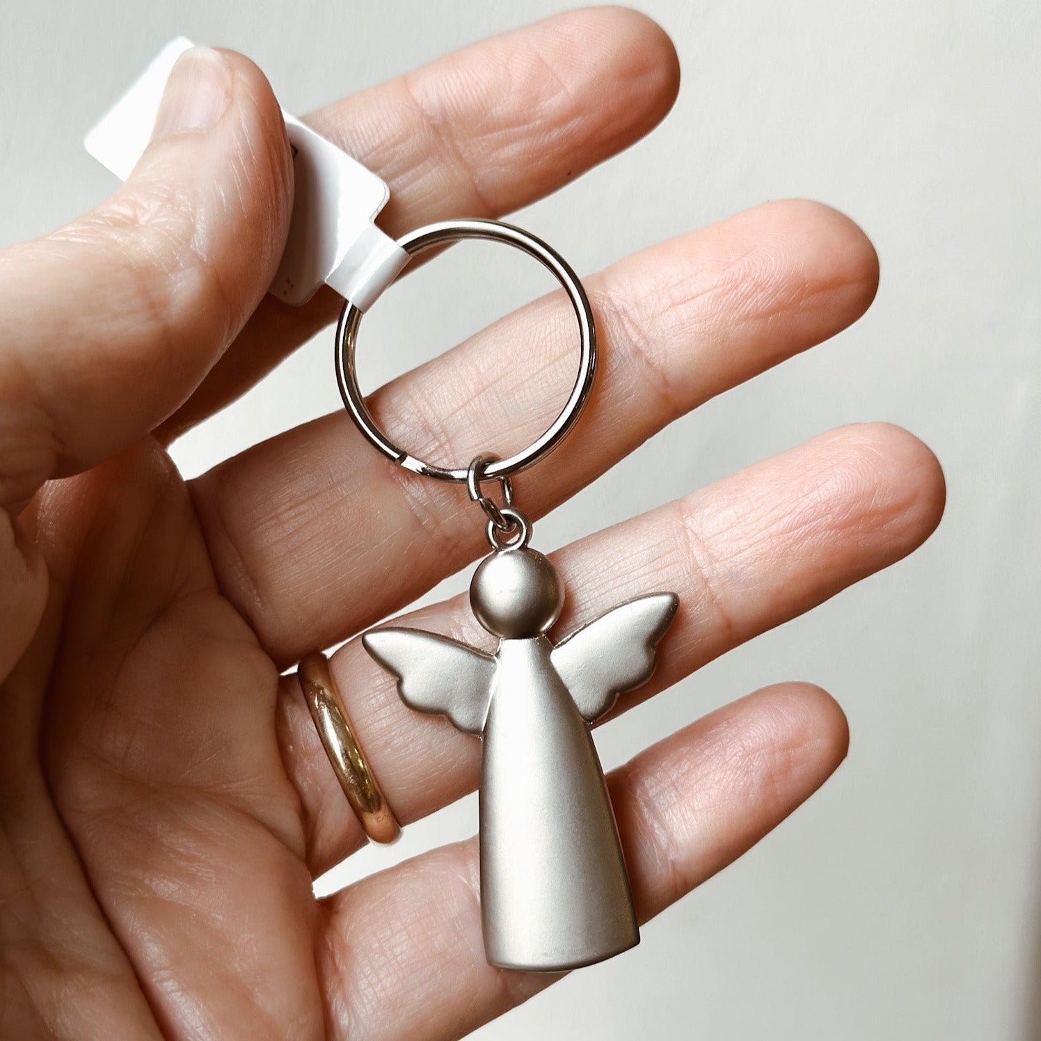 Angel keyring silver