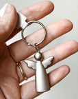 Angel keyring silver