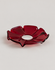Glass Candle ring - red