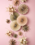 Braided star for hanging - red hearts