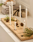 Candle holder wood board