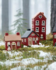 Ceramic house Green shutters