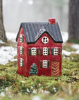 Ceramic house Green shutters