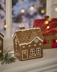 House f/tealight Gingerbread square door