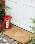 Doormat embossed heart