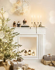 Candle holder f/4 x 2.2 cm candles Stylish Christmas