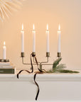 Candle holder f/4 x 2.2 cm candles Stylish Christmas