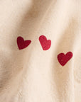Tea towel Red Hearts