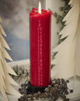 Christmas Advent candle - Red
