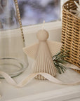 Angel candle grooved paraffin