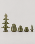 Woods Candle Holder, Green, Stoneware
