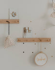 Hook rack with card holder