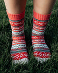 Cozy Nordic Socks For women - Pink
