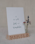 Card and flower holder flower meadow