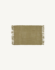 Place mat olive green jute