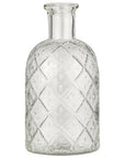 Pharmacy glass f/dinner candle harlequin pattern