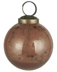 Christmas ornament pebbled glass faded rose