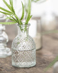 Pharmacy glass f/dinner candle harlequin pattern