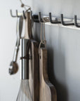 Hook rack w/8 hooks stainless steel-look