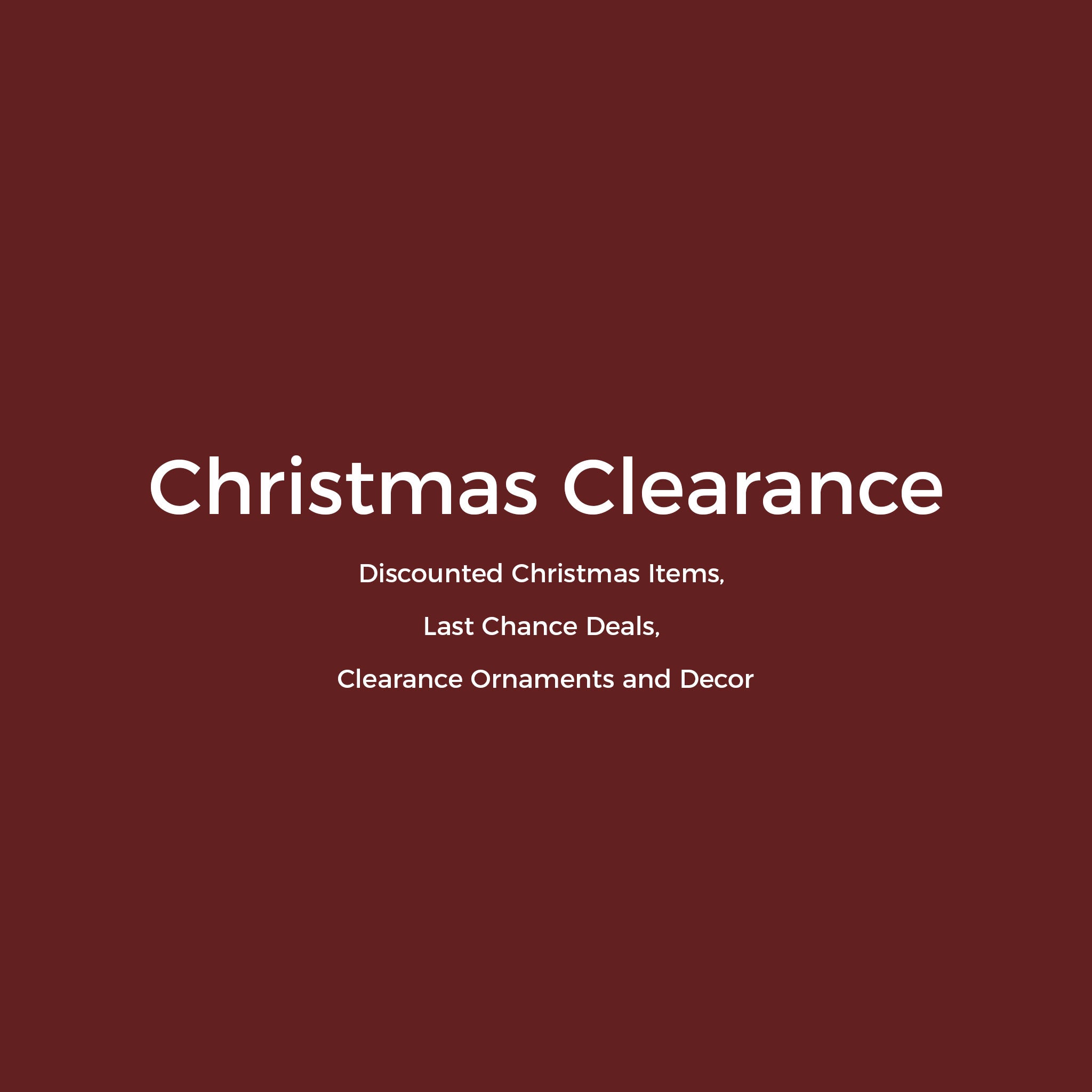 Christmas Clearance