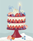 CAKE WITH STRAWBERRY