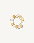 Mini Wreath Brass and White