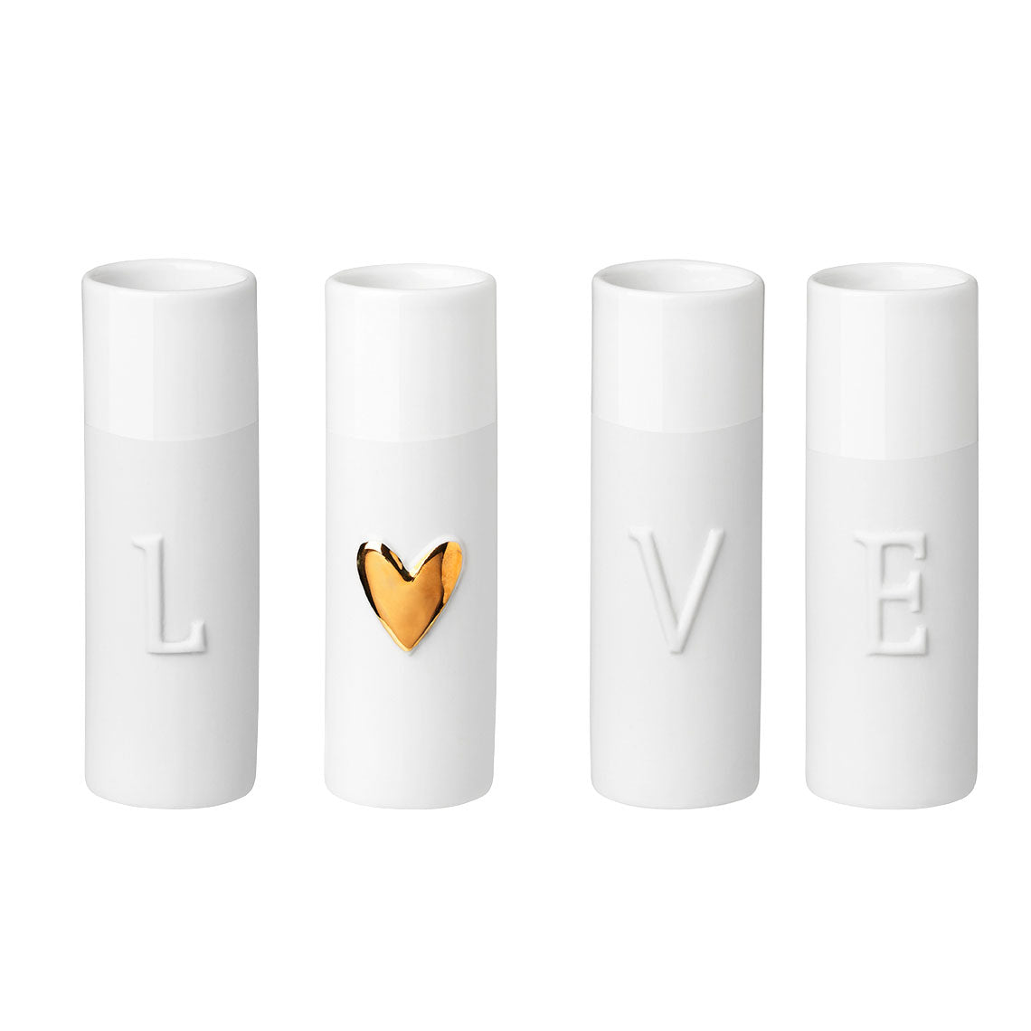 MINI VASOS "LOVE" - Conjunto de 4 