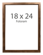 Wooden frame - Walnut colored 18x24 cm