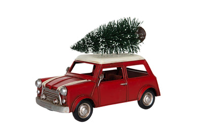 Red Car Tree Metal