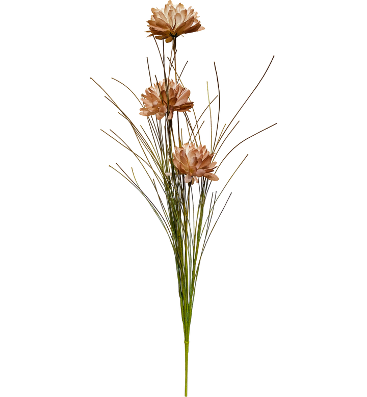 Artificial flower, Rust-colored flowers and grass