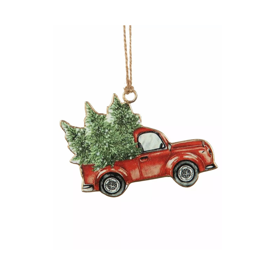 Enamel Pendant Vintage Car